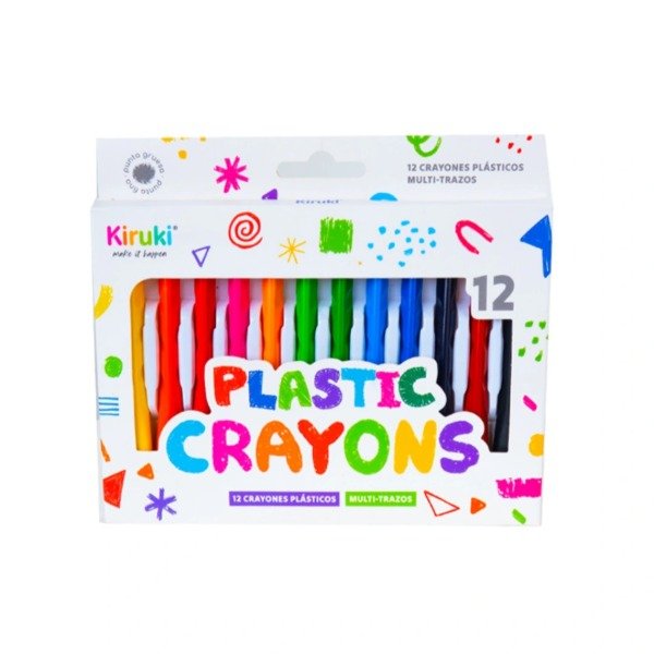 Producto - Crayones Plásticos x12 Multi-Trazos - Kiruki