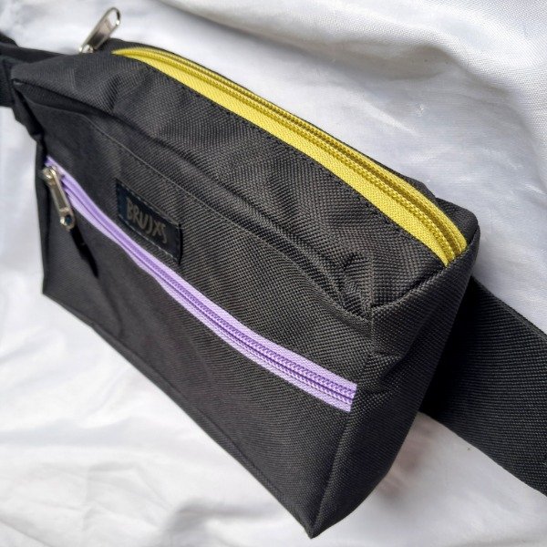 Producto - Riñonera negra lila lima