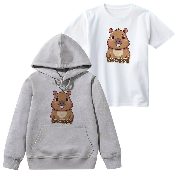 Producto - Buzo con Capucha Frizado + Remera Sublimada CAPYBARA