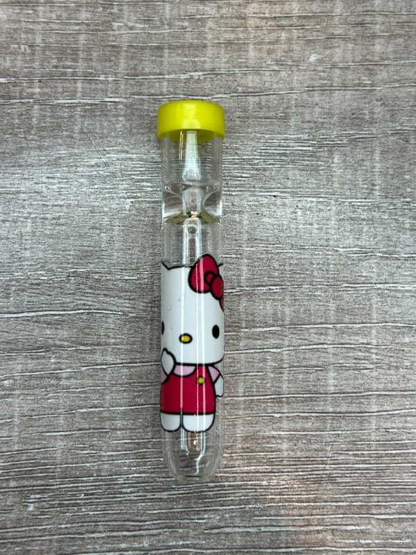 Producto - Pipa Vidrio Chillum C/Tapa Silicona Kitty - 0