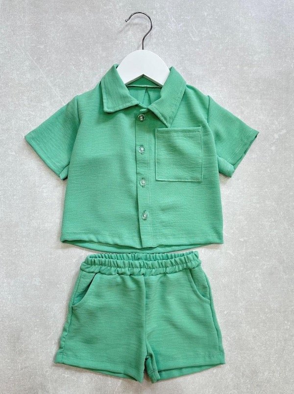 Producto - CONJUNTO NILO VERDE (CAMISA + SHORT)