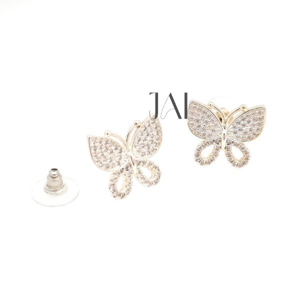 Producto - Aros mariposas grandes con piedritas