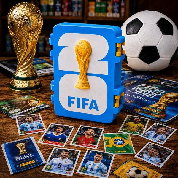 Producto - Caja De Figuritas Mundial Fifa 2026 Organizador Estuche Argentina