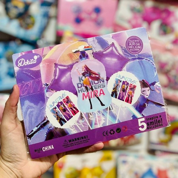 Producto - Set de globos LAS GUERRERAS K-POP MIRA 5 pcs
