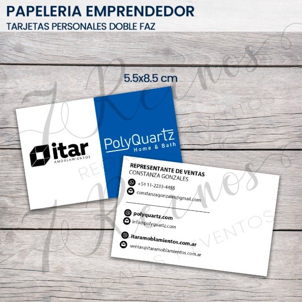 Producto - TARJETAS PERSONALES DOBLE FAZ 5.5x8.5cm
