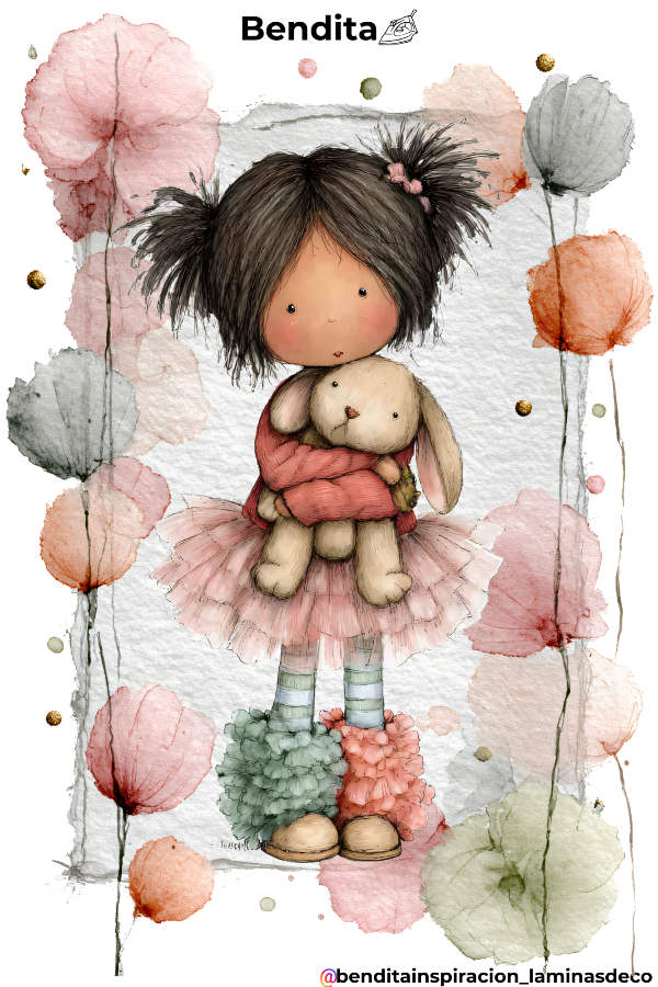 Producto - Bendita Plancha 002 nena con marco