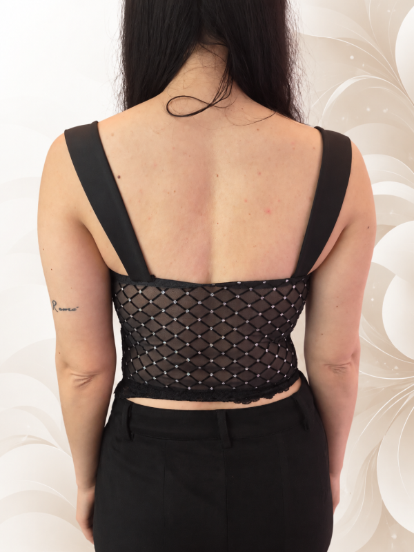 Producto - Corset Negro con Strass - 1