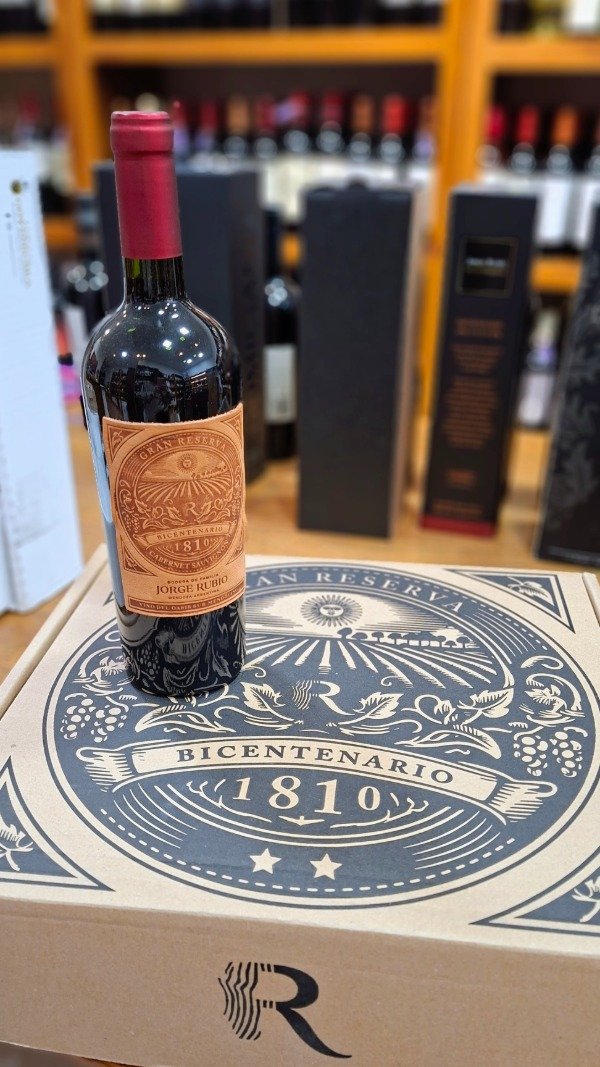 Producto - Caja regalo Vino Jorge Rubio Bicentenario Gran Reserva Malbec x 4