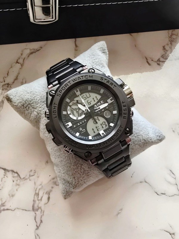 Producto - RELOJ AK101 NEGRO (Doble Maquina)