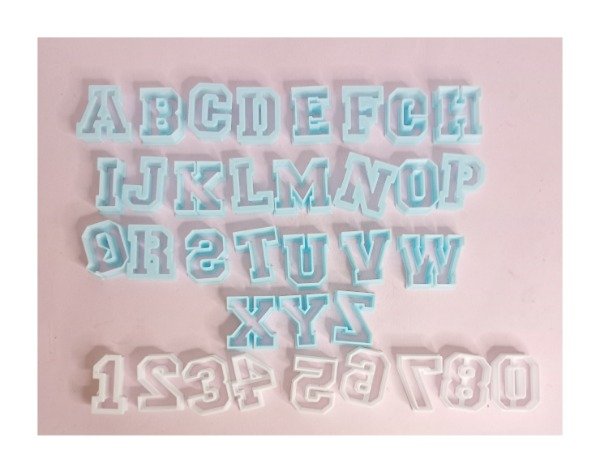 Producto - Cortantes 3D de letras y números