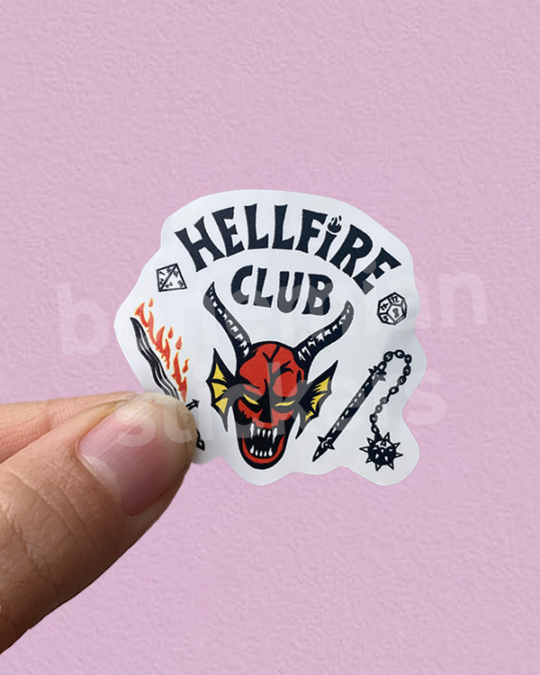 Producto - HELLFIRE CLUB - Sticker individual de Stranger Things