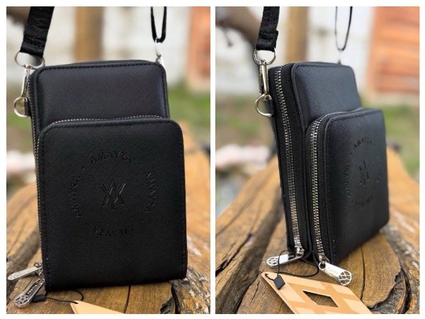 Producto - Billetera porta celular Amayra negra b