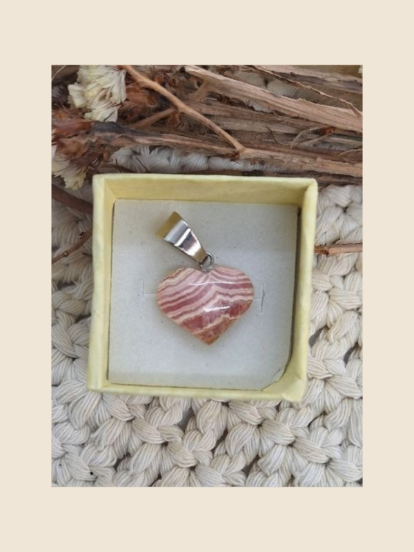 Producto - Dije corazón rodocrosita