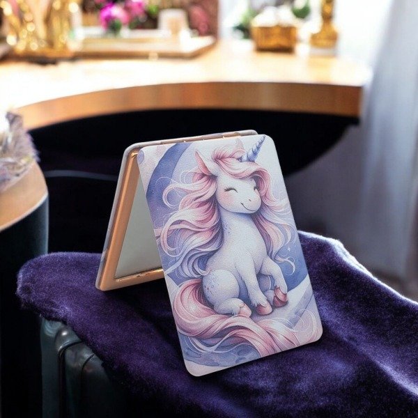Producto - Espejo de mano Rectangular Unicornio