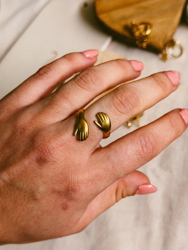 Producto - Anillos acero dorado I