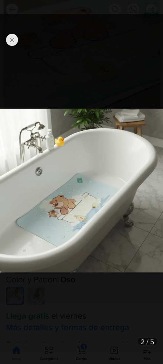 Producto - Alfombra antideslizante premium para bañera 40x70cm - 2