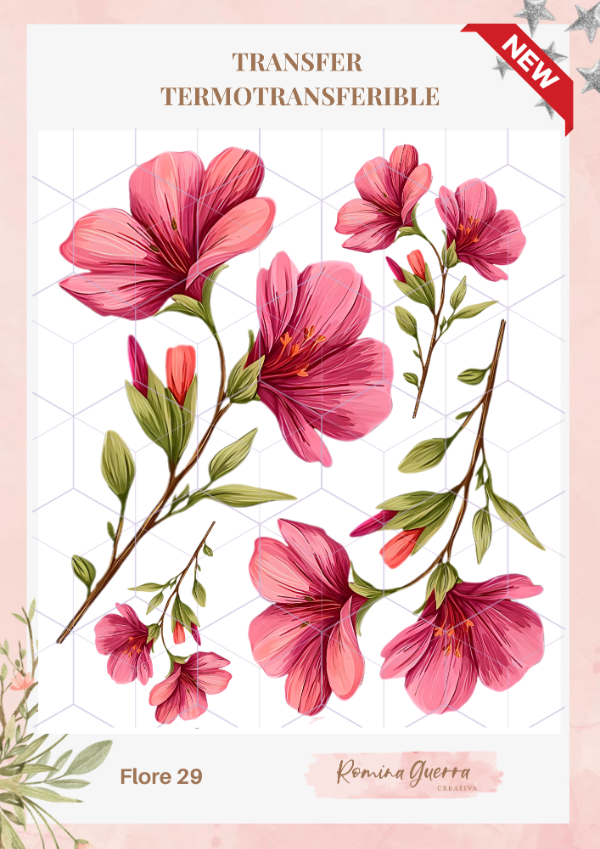 Producto - Transfer termotransferible - Flores 29