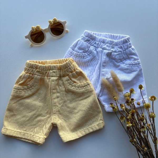 Producto - Short Blanco con elástico unisex - 1