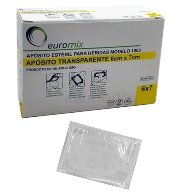 Producto - Parche/Film Estéril Transparente Euromix Film 6x7 cm