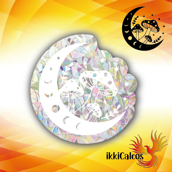 Producto - Suncatcher adhesivo #Luna Hongos