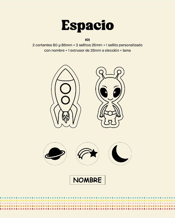 Producto - Kit temático Espacial + personalizado