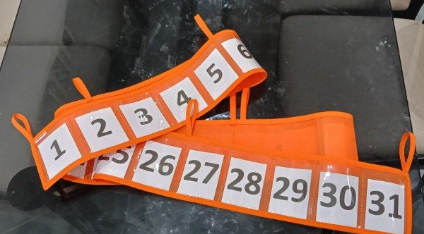 Producto - Banda numérica + numeros impresos del 1 al 31