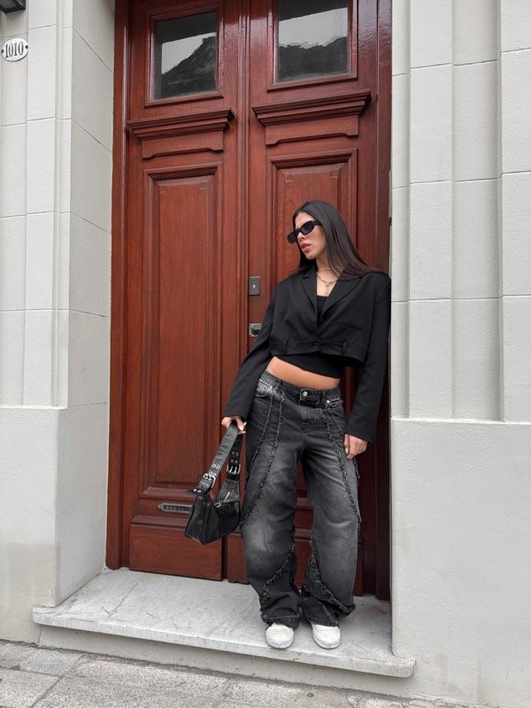 Producto - Baggy jean flecos Bershka Talle 38