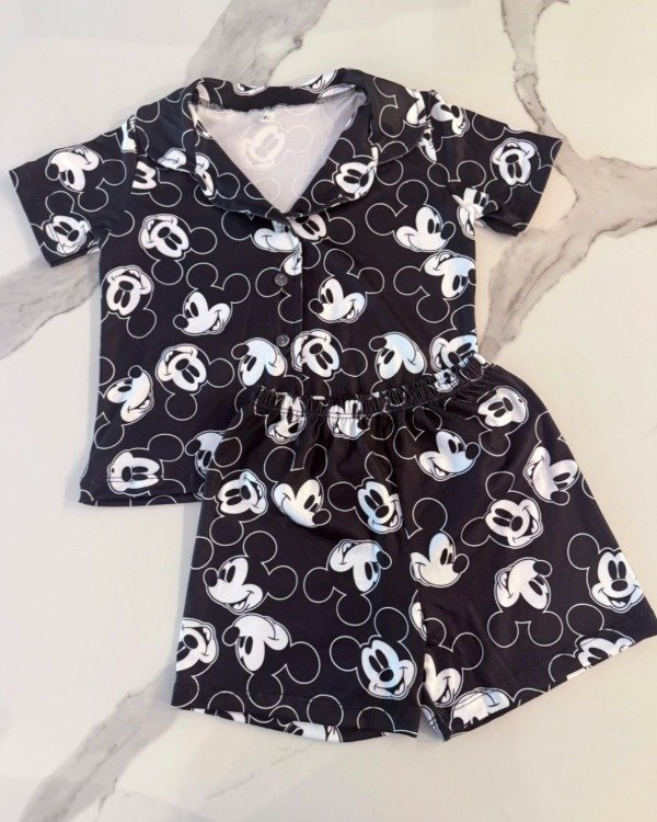 Producto - Pijama camisero de niño - Mickey negro