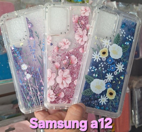 Producto - Fundas diseño glitter con agua reforzadas. Samsung a12