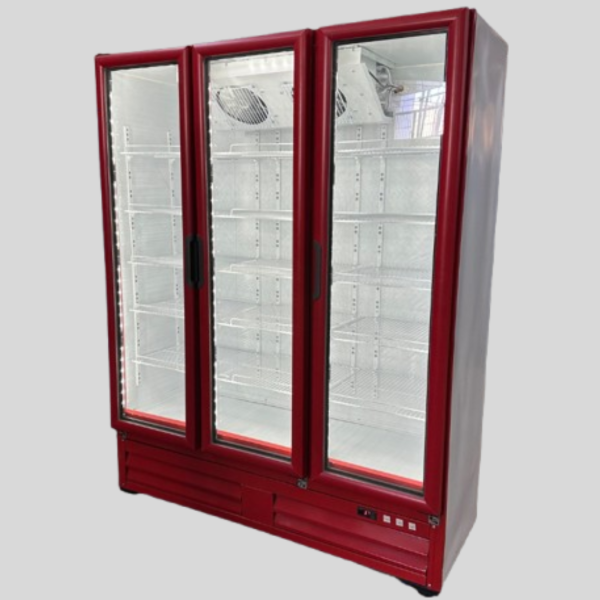 Producto - Heladera de 3 puertas exterior rojo