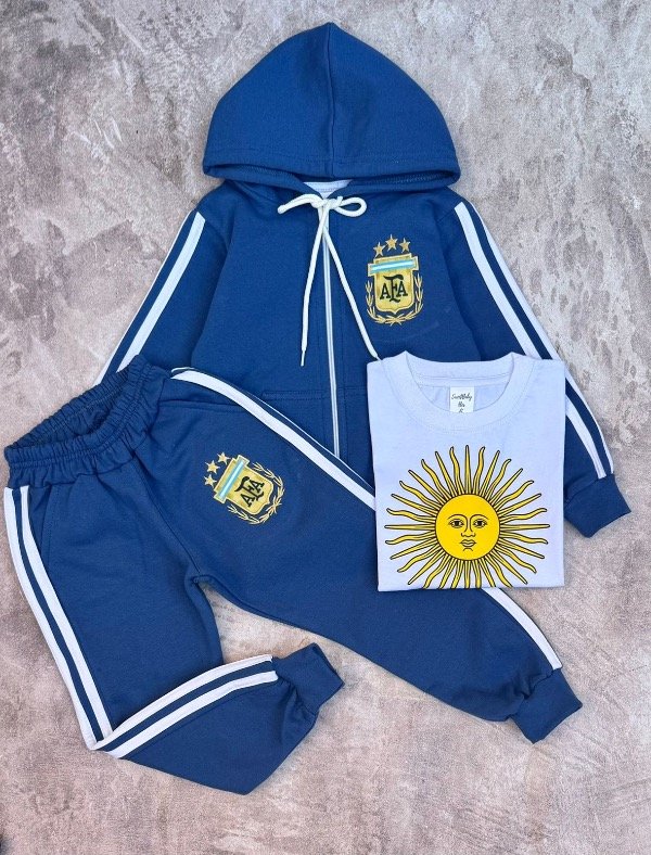 Producto - TRÍO AFA AZUL AERO (CAMPERA + REMERA + PANTALÓN)
