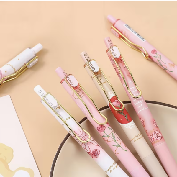 Producto - LAPICERAS DE GEL DETALLES ROSAS