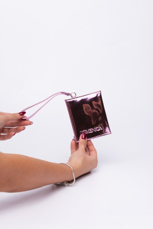 Producto - Tarjetero S rosa plateado