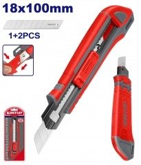 Producto - CUTTER GUIA METALICA 18X100MM C/3HOJAS EMTOP ESNK8618