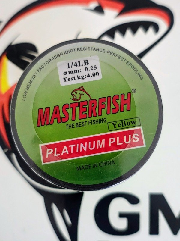 Producto - Nylon Masterfish Platinum Plus 0.25 mm Bobina 1/4 kg
