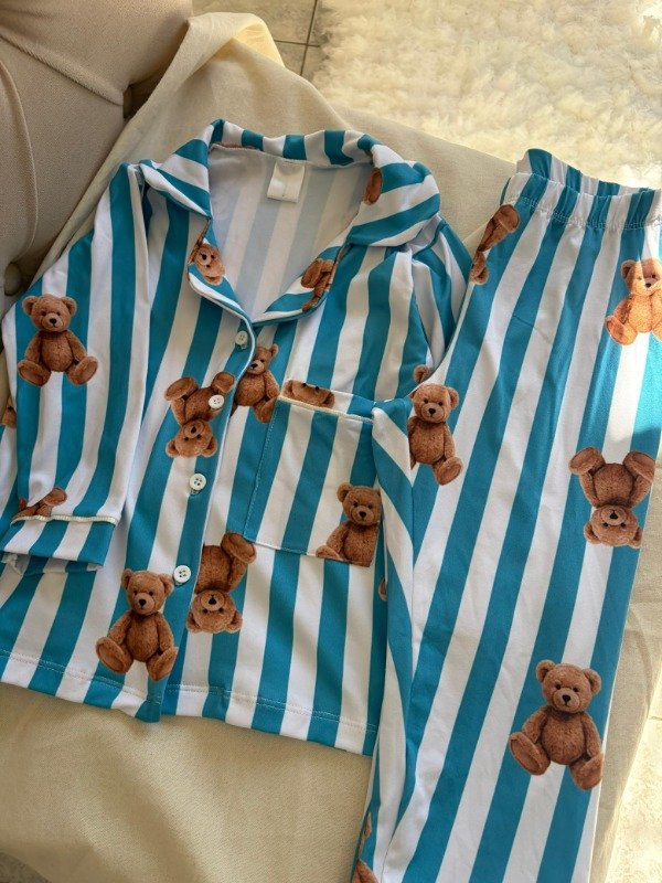 Producto - Camisero Rayado Ositos ARG Infantil
