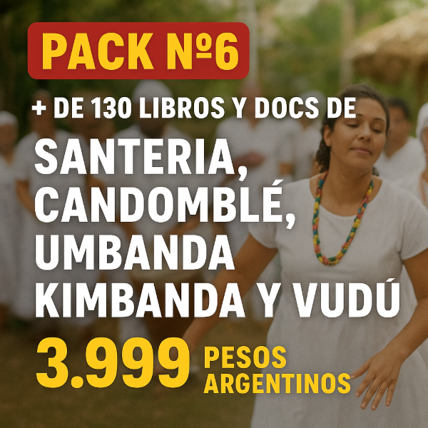 Producto - PACK N6: + de 130 LIBROS Y DOCS DE SANTERIA, CANDOMBLE, UMBANDA, KIMBANDA Y VUDU