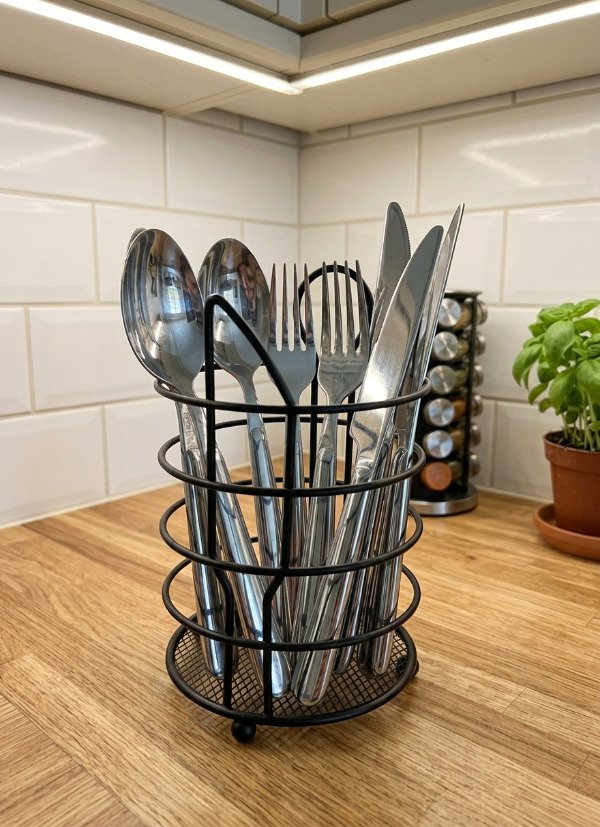 Producto - ESCURRE CUBIERTOS DE  MESADA NEGRO - 1