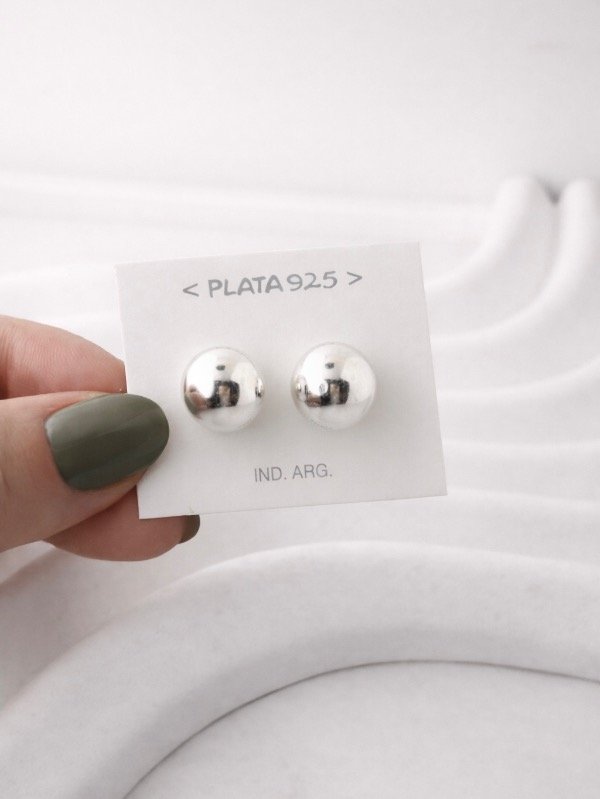 Producto - AROS DE PLATA BOLAS GRANDES 0738