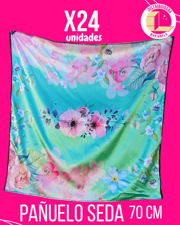 Producto - Pañuelo Seda 70 cm Diseños Regionales - Pack x24 unidades