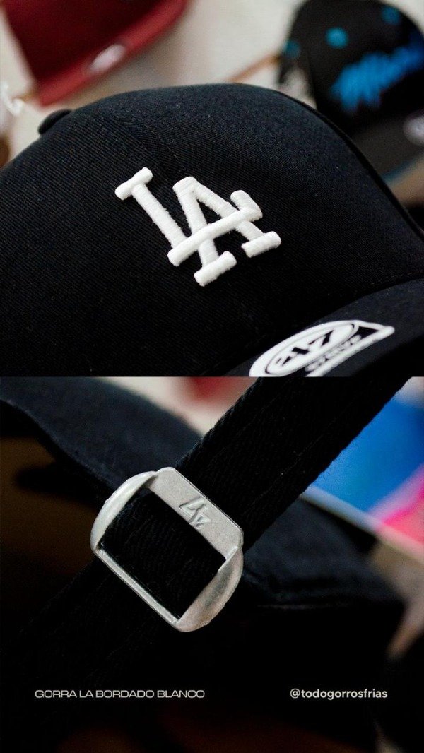 Producto - GORRA LOS ANGELES LOGO BLANCO TOTAL BLACK