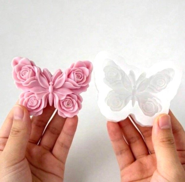 Producto - MOLDE SILICONA MARIPOSA CON ROSAS