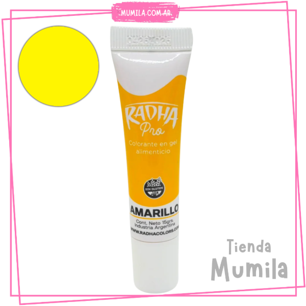 Producto - Colorante amarillo en gel Radha Colors