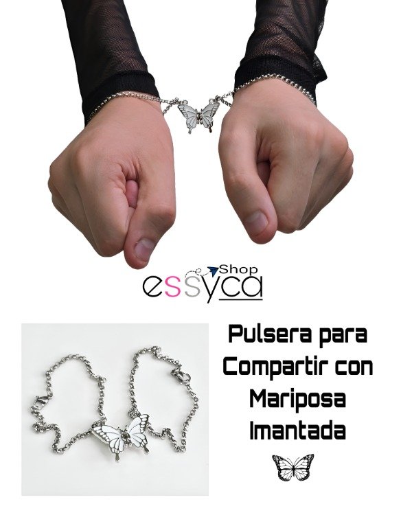 Producto - Pulsera para Compartir Mariposa en Acero