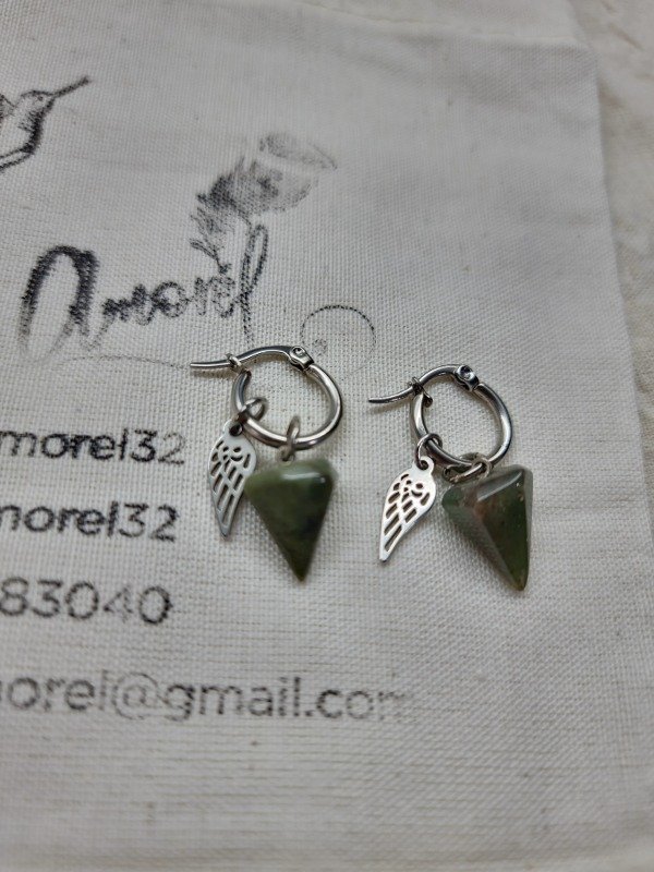 Producto - Aros Cápsula Esmeralda Alas y Péndulos