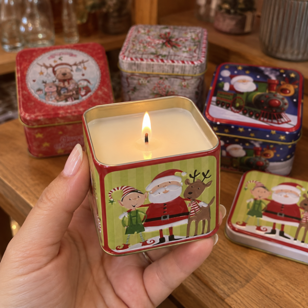 Producto - LATA CUADRADA MEDIANA NAVIDAD - SOLO POR TIENDA ONLINE