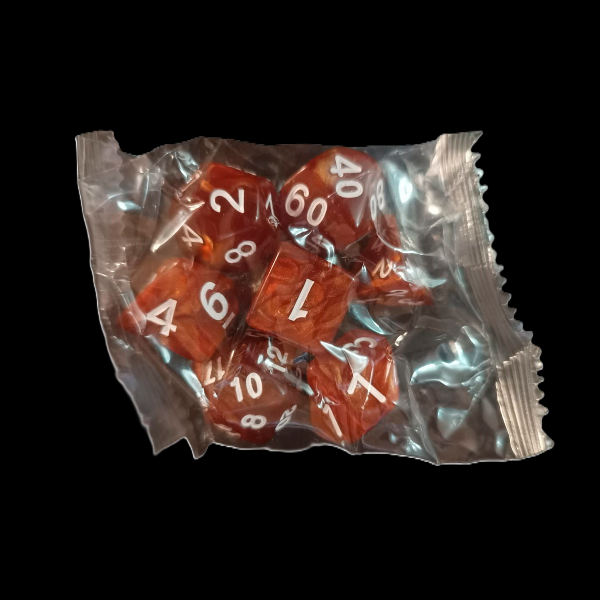 Producto - Set de 7 Dados - Marron Marmolado