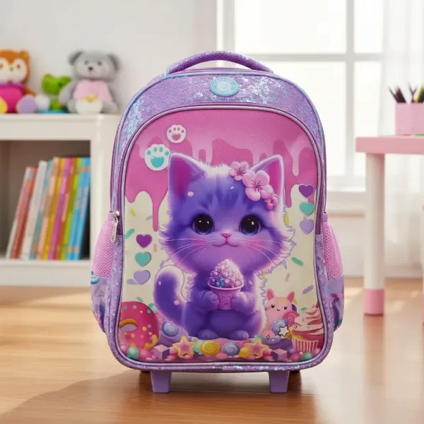 Producto - Mochila 18 pulgadas con carro Gatito Cream Cat