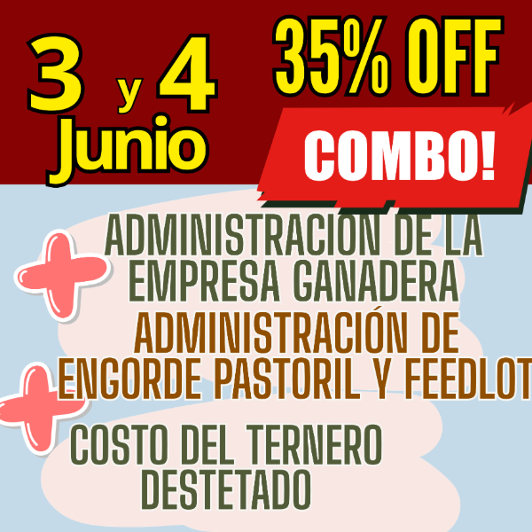 Producto - COMBO 3 CURSOS:Gestión Ganadera + Costo del Ternero + Engorde Pastoril y Feedlot