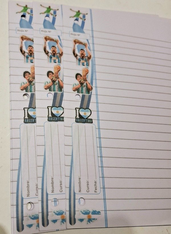 Producto - Repuesto Escolar N3 480 Hojas Rayadas Edición Argentina Campeón